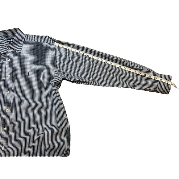 Vintage Ralph Lauren Blake Men's Button Down Collard Shirt Medium Blue Plaid U.S - Picture 5 of 8